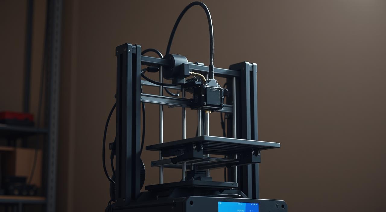 A rugged and durable 3D printer stands tall, its sturdy metal frame and reinforced components reflecting the expert craftsmanship that went into its construction. Precise engineering is evident in the intricate mechanisms and precisely aligned print head, poised to deliver high-quality, reliable results. Diffused, warm lighting casts a subtle glow, highlighting the printer's sleek, modern design and emphasizing its robust, industrial aesthetic. The scene exudes a sense of solidity and dependability, conveying the printer's ability to withstand the demands of professional use. The overall impression is one of a meticulously engineered, high-performance machine built to handle any 3D printing challenge with ease.