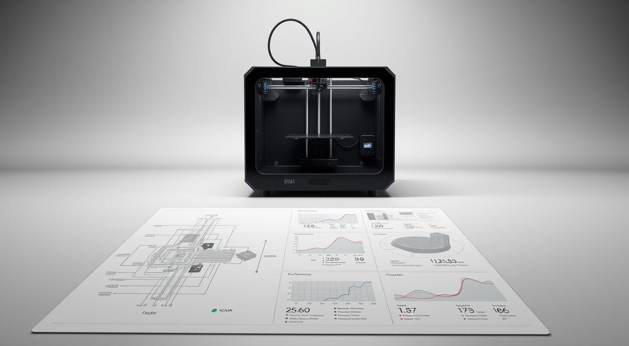 Detailed technical specifications of a high-quality 3D resin printer, showcased in a clean, well-lit studio setting. The printer is positioned centrally, with a neutral gray background and soft, directional lighting highlighting its sleek, modern design. The foreground features a clear, exploded view diagram, meticulously displaying the printer's key components and dimensions. In the middle ground, a series of technical charts and graphs present performance data, build volume, and other crucial specifications. The overall atmosphere conveys a sense of precision, professionalism, and technological sophistication, suitable for illustrating the "Detailed Technical Specifications" section of the article.