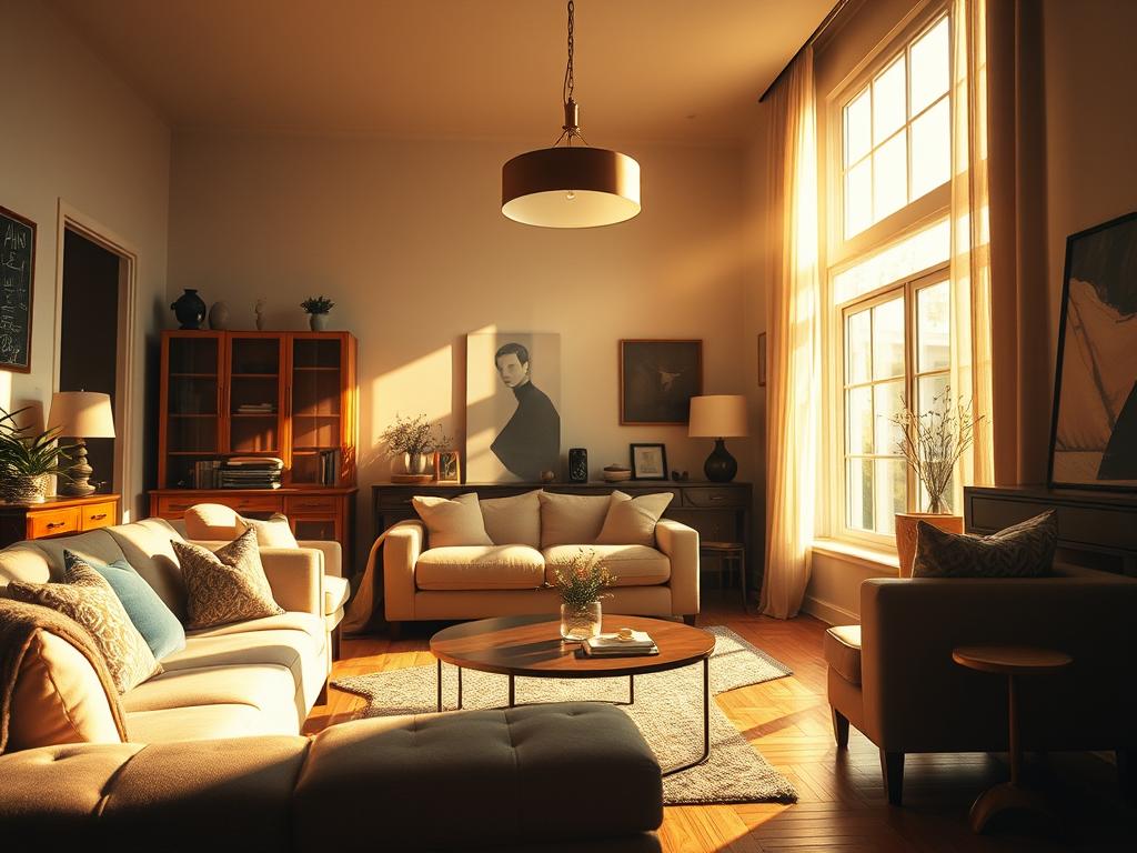 combinación de luz natural y artificial